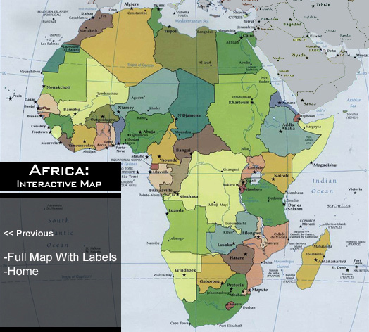 political map of africa. Interactive Political Map