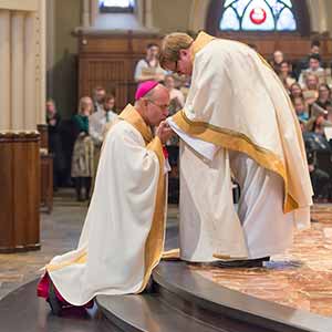 April 2, 2016; Ordination Mass of Rev. Matthew Hovde, C.S.C. and Rev. Dennis Strach, C.S.C. (Photo by Barbara Johnston/University of Notre Dame)