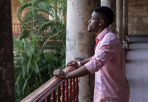 Notre Dame theology and neuroscience major Armani Porter in Havana, Cuba. October, 2016. 