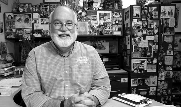 Greogry Boyle, SJ, sitting in his office.