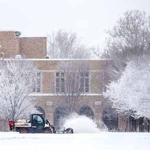 Feb. 25, 2016; South Quad after a snowfall. (Photo by Matt Cashore/University of Notre Dame)