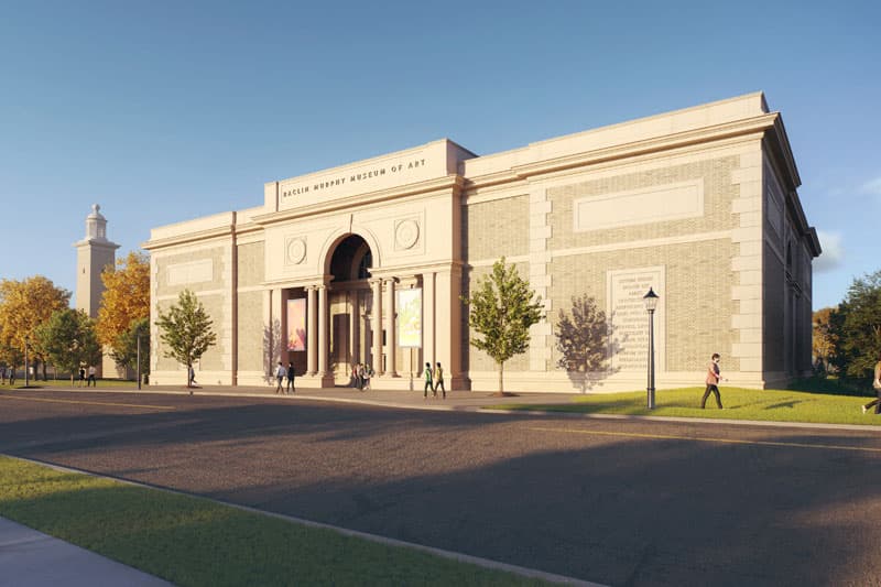 A rendering of the Raclin Murphy Museum of Art.