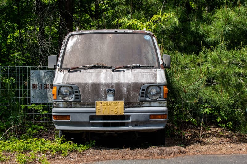 An abandoned vehicle in Japan.
