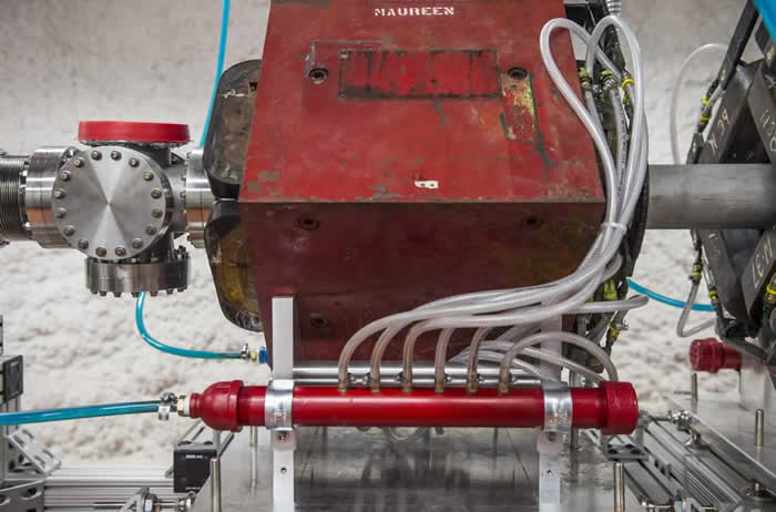 The Compact Accelerator System is modular, to allow for transport down the mine shaft.