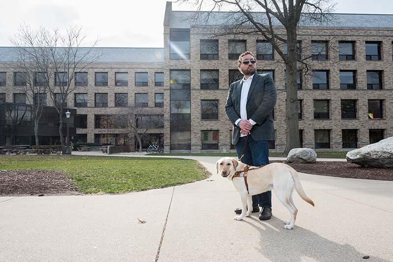 Marcus Engel and his Seeing Eye dog, Elliott.