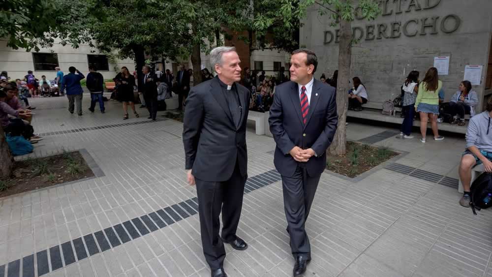 University President Rev. John I. Jenkins, C.S.C., talks about Notre Dame’s partnerships in Santiago, Chile.