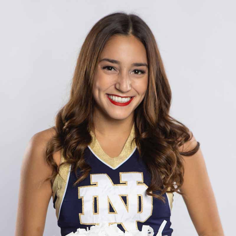 Valentina Espinoza cheerleading photo.