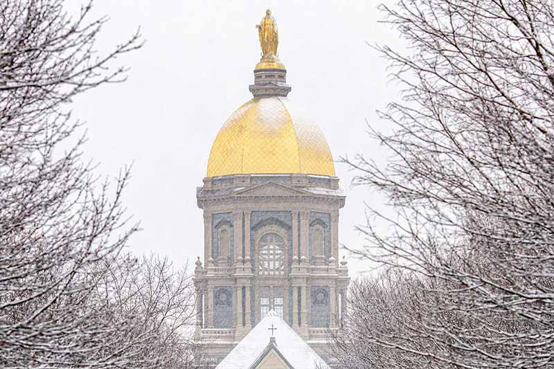 Golden Dome in the snow.