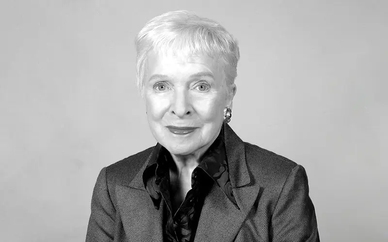 Black and white photo of Ernestine Raclin