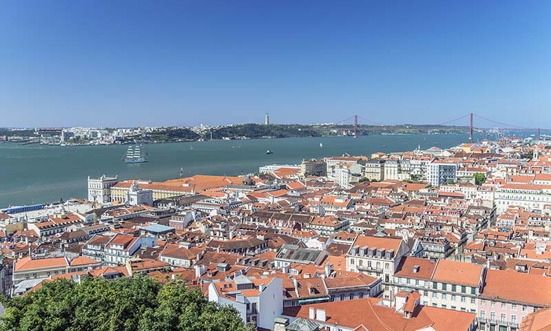 Landscape of Lisbon, Portugal.