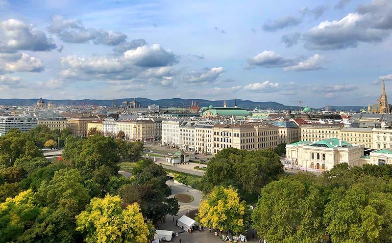 Landscape of Vienna, Austria.