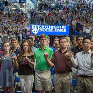August 21, 2016; 2016 Welcome Weekend Mass (Photo by Matt Cashore/University of Notre Dame)