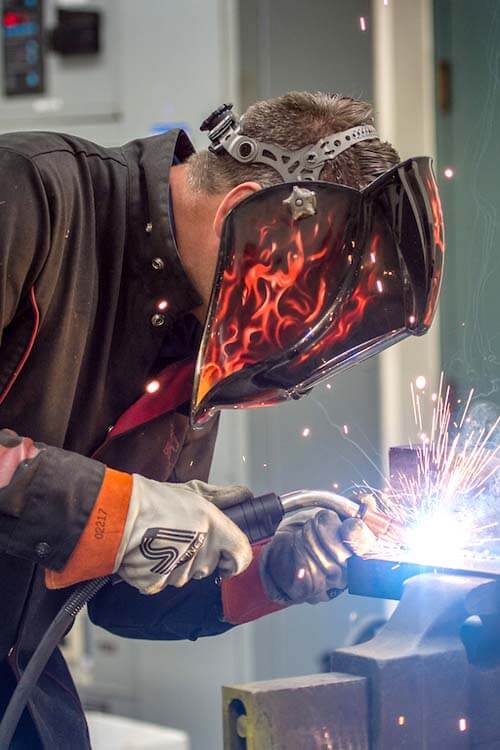 Welding in Hessert Lab