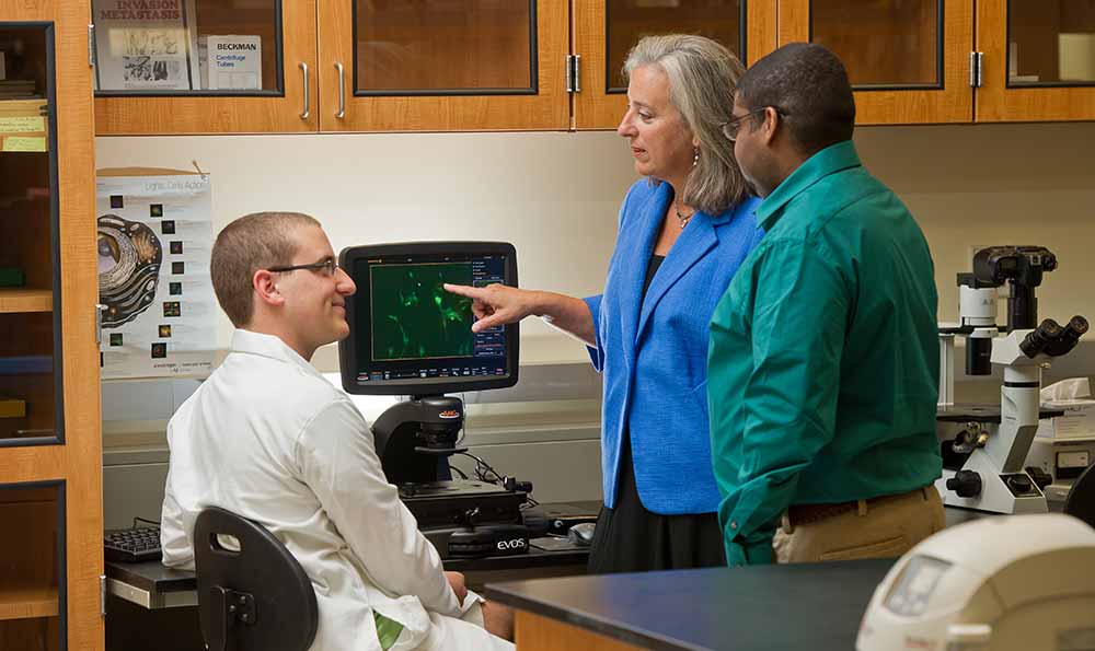 Sharon Stack with researchers