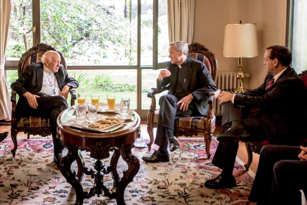 Cardinal Ricardo Ezzati Andrello, Archbishop of Santiago and Chancellor of Pontificia Universidad Catolica de Chile and University President Rev. John I. Jenkins, C.S.C., joined by Dr. Ignacio Sanchez, President of PUC discuss the role of Catholic universities as vehicles for good in the world.