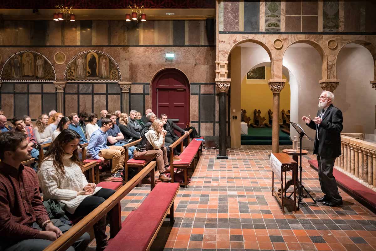 Theology professor Cyril O’Regan give a lecture on faith and reason in a secular age. The lecture at Newman University Church in Dublin, Ireland was part of the inaugural events of the Notre Dame-Newman Centre for Faith and Reason.