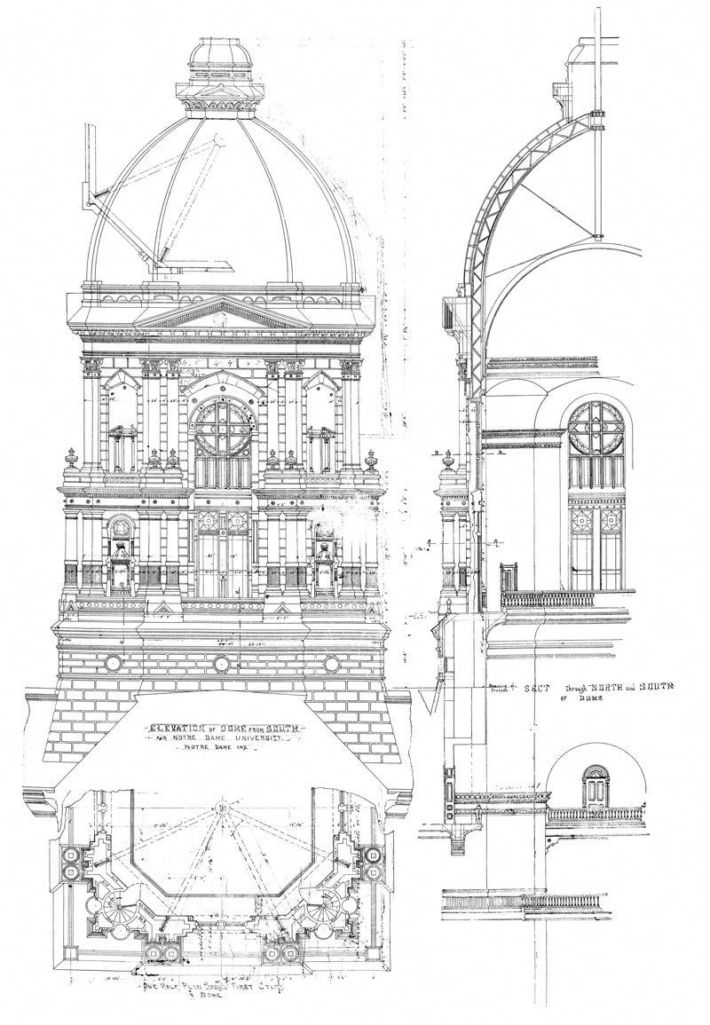 A blueprint of the Golden Dome.