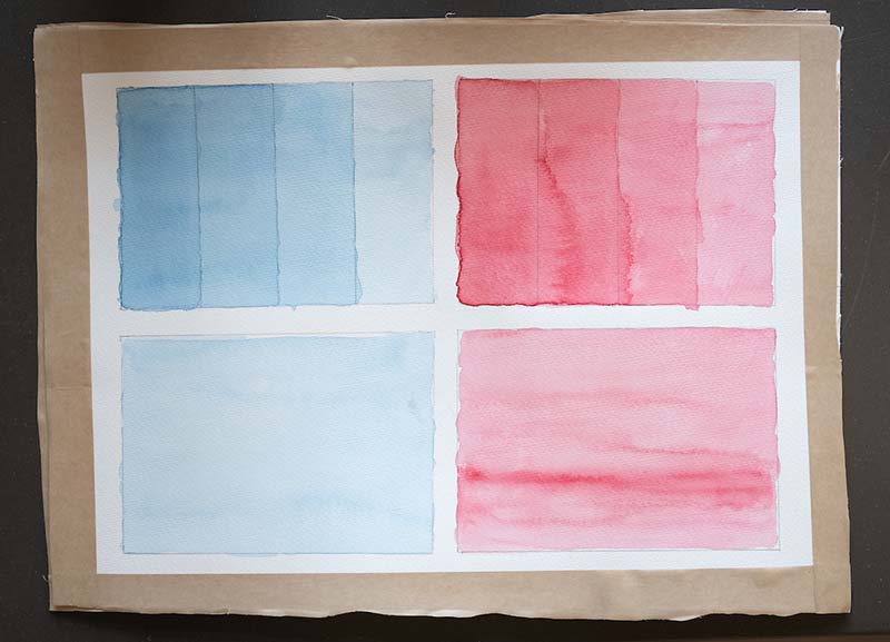 A bleeding gradient watercolor.