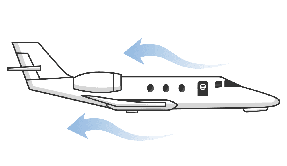 A custom-designed piece bolts onto the outside of the Falcon 10 to  measure air pressure.