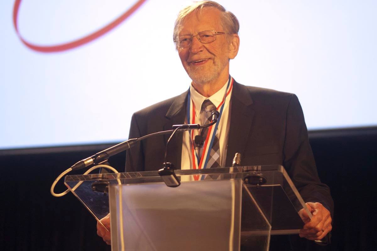 Alvin Plantinga speaking at the 2017 Templeton Prize ceremony at The Field Museum, Chicago, September 24, 2017.