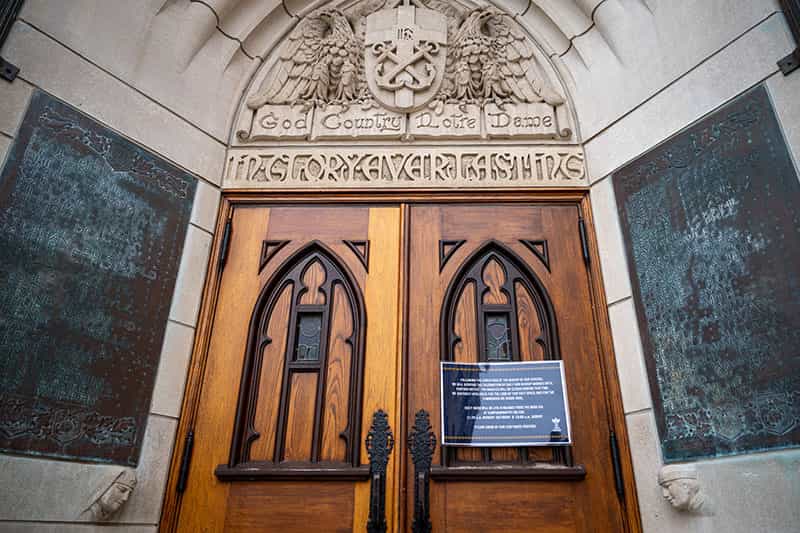 The doors to the Basilica of the Sacred Heart.