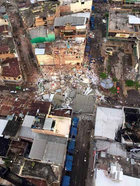 Aftermath of the 7.8 magnitude earthquake, Ecuador, April 16, 2016