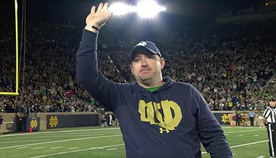 Kevin Burke honored for his military service during the game against Miami (Ohio) on Sept. 30, 2017.