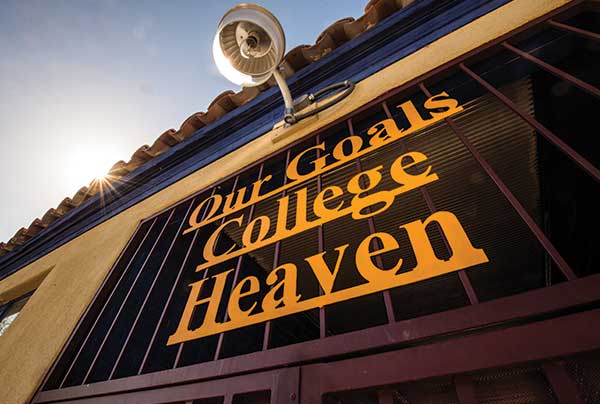 Photo of the text Our Goals College Heaven
