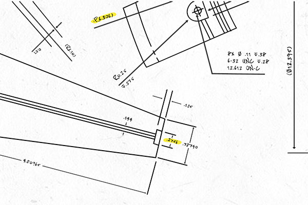 A schematic of plans for wind tunnel parts