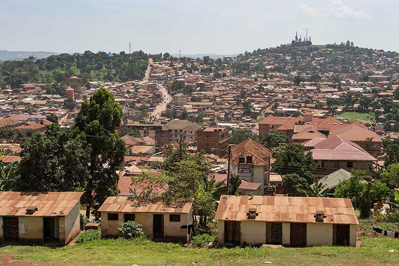 The city of Kampala, Uganda.