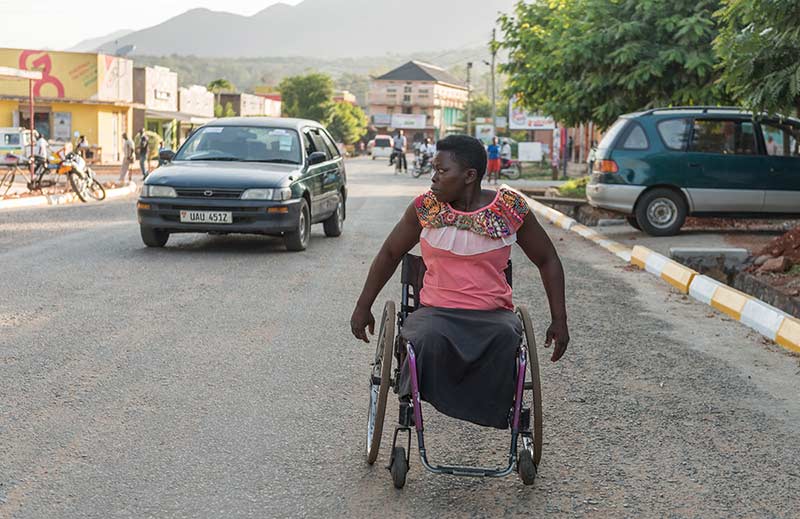 Landmine victim on the streets.